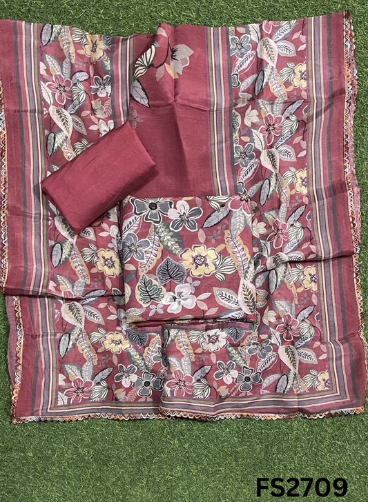FS2709 | Tebi Muslin Cotton Suit | Casual wear | Summer Suits | Regular  wear |