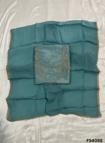 FS4088 | Tussar Crush Suit | Party Wear | Wedding | Jaggo | Ring Ceremony | Festival