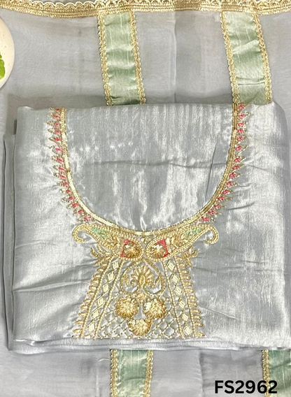 FS2962 | Tussar  Crush Suit | Party Wear | Wedding | Jaggo | Ring Ceremony | Festival