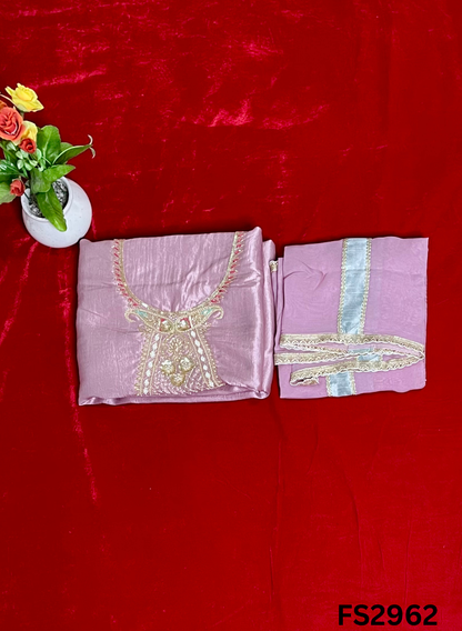 FS2962 | Tussar  Crush Suit | Party Wear | Wedding | Jaggo | Ring Ceremony | Festival