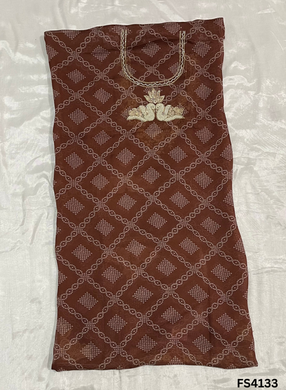 FS4133 | Twill Organza | Bandani Print Suit | Wedding | Party Wear | Ring Ceremony | Festival Suit |