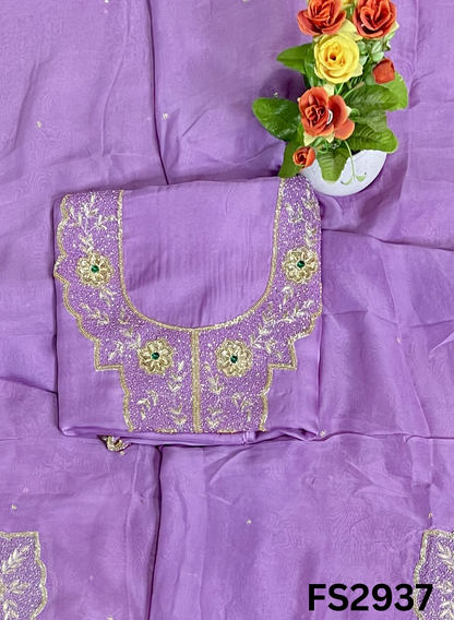 FS2937 | Twill Organza Suit | Party Wear | Wedding | Jaggo | Ring Ceremony | Festival