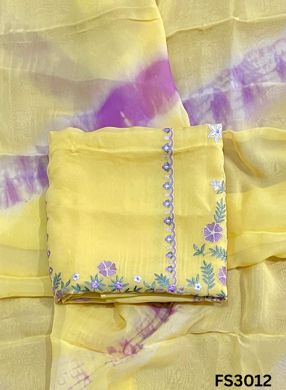 FS3012 | Twill  Organza Suit | Party Wear | Wedding | Jaggo | Ring Ceremony | Festival