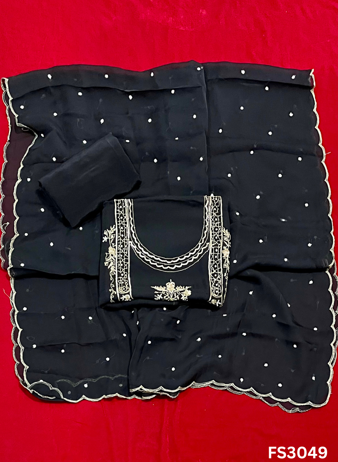 FS3049 | Twill Organza Suit | Party Wear | Wedding | Jaggo | Ring Ceremony | Festival