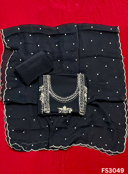 FS3049 | Twill Organza Suit | Party Wear | Wedding | Jaggo | Ring Ceremony | Festival