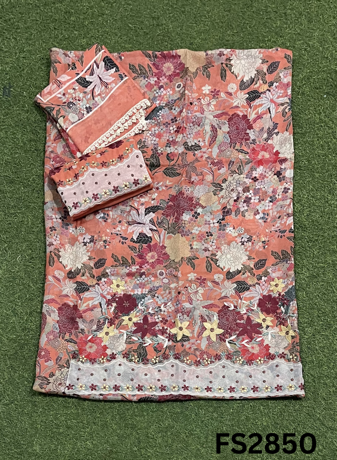 FS2850 | Twill  Organza Suit | Party Wear | Wedding | Jaggo | Ring Ceremony | Festival