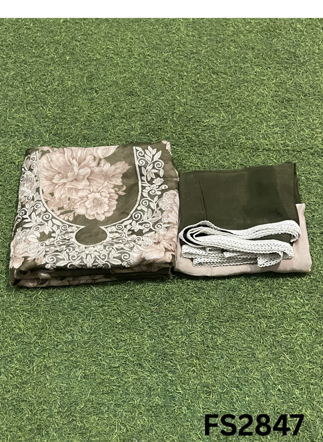 FS2847 | Twill Organza Suit | Party Wear | Wedding | Jaggo | Ring Ceremony | Festival