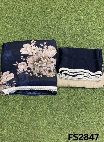 FS2975  | Twill Organza Suit | Party Wear | Wedding | Jaggo | Ring Ceremony | Festival