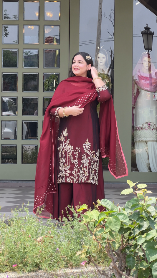 FS779 | Black | Cross Silk | Party Wear | Wedding | Jaggo | Ring Ceremony | Festival | F9GCAA