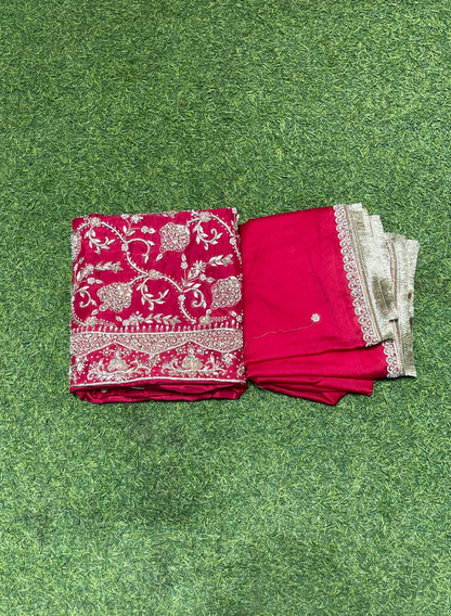 FS278 | Hot-Pink | Silk Suit | Party Wear | Wedding | Jaggo | Ring Ceremony | Festival | F99JFAA