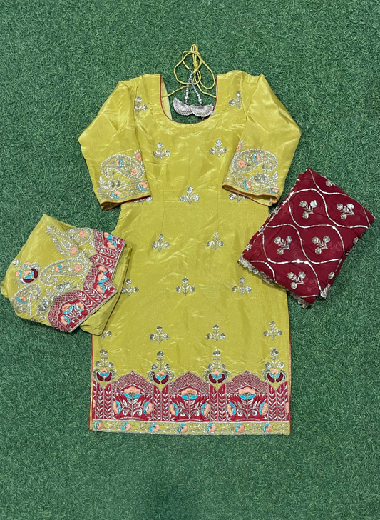 Crepe | Crepe Suit | Wedding | Party Wear | Ring Ceremony | Festival Suit| FS126