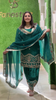 FS236 | Bottle green | Silk Suit | Party Wear | Wedding | Jaggo | Ring Ceremony | Festival |