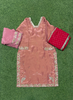 FS183 | Peach Shimmer Suit | Party Wear | Wedding | Jaggo | Ring Ceremony | Festival | F9EFAA