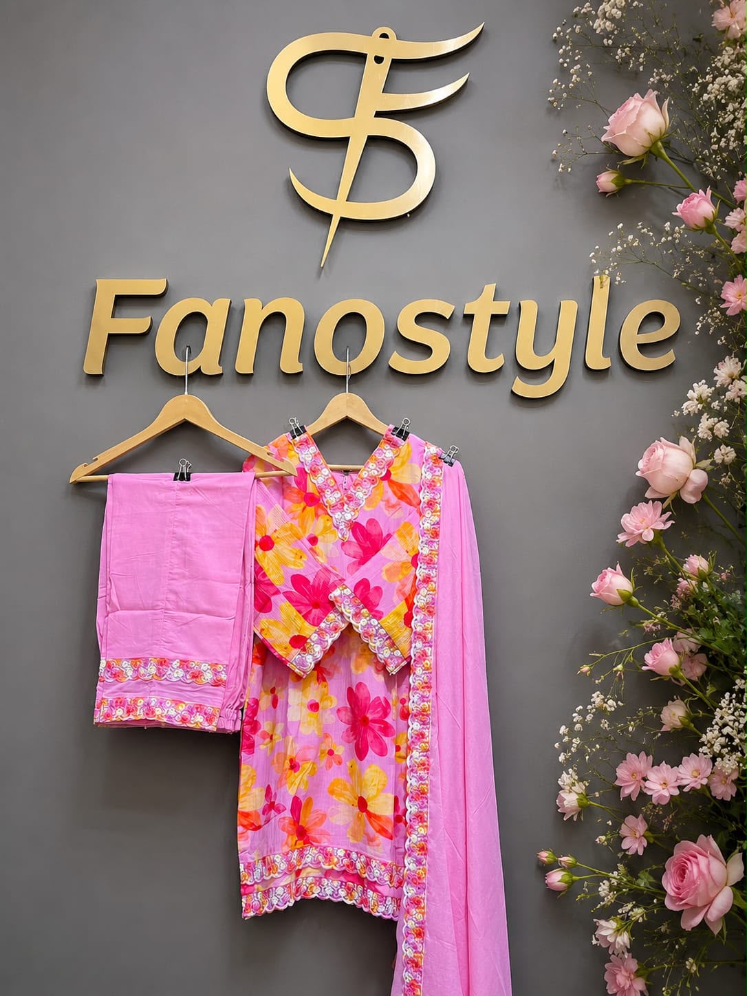 FS2789 | Mal Chanderi Crush  Cotton Suit | Casual wear | Summer Suits | Regular wear