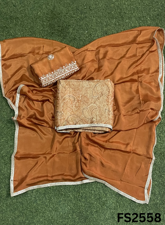 FS2558 | RUST | ZAFIRA Silk | Suit | Wedding | Party Wear | Ring Ceremony | Festival Suit |