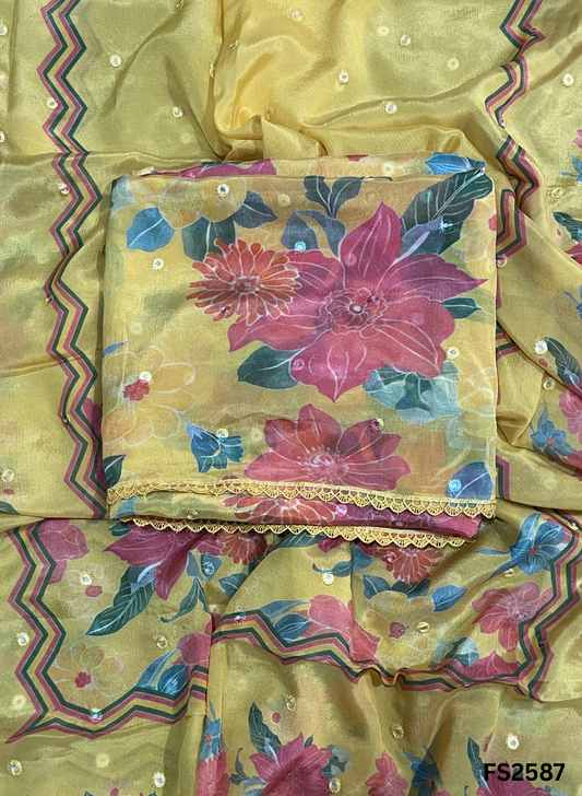 FS2587 | Yellow | Channon | suit  | Casual wear | Summer Suits | Regular wear