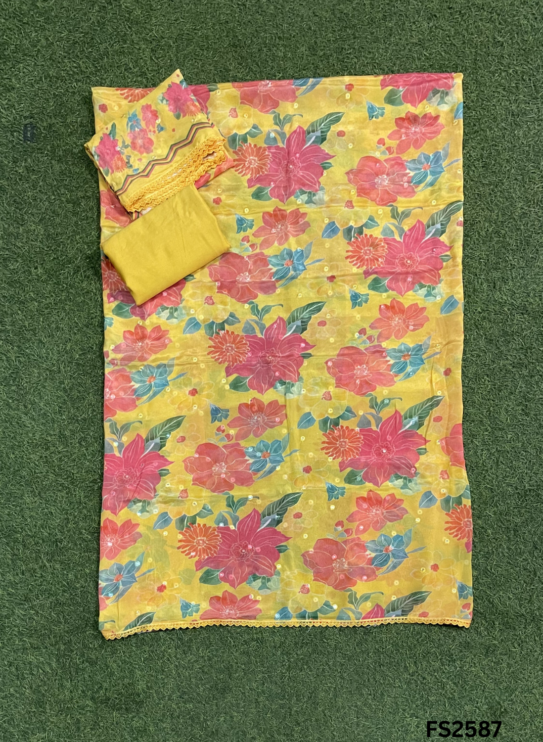 FS2587 | Yellow | Channon | suit  | Casual wear | Summer Suits | Regular wear