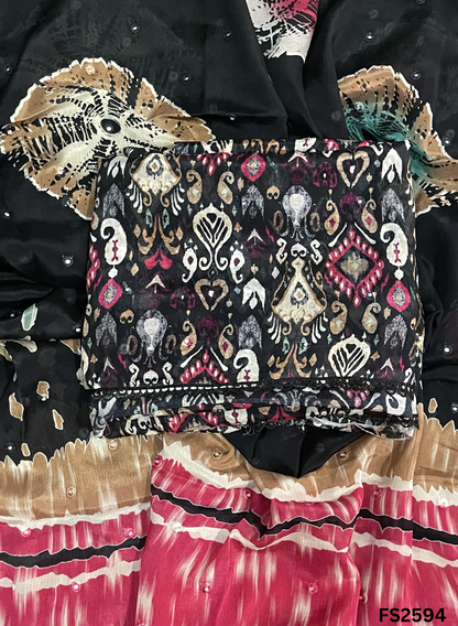FS2594 | Black | Channon Suit | Casual wear | Summer Suits | Regular wear