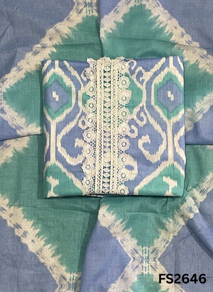 FS2646 | SKY BLUE | Cotton Suit | Casual wear  | Summer Suits | Regular  wear