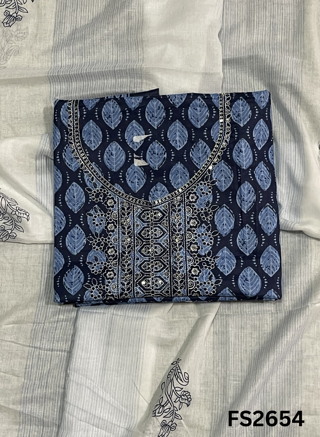 FS2654 | NAVY BLUE | Cotton Suit | Casual wear  | Summer Suits | Regular  wear