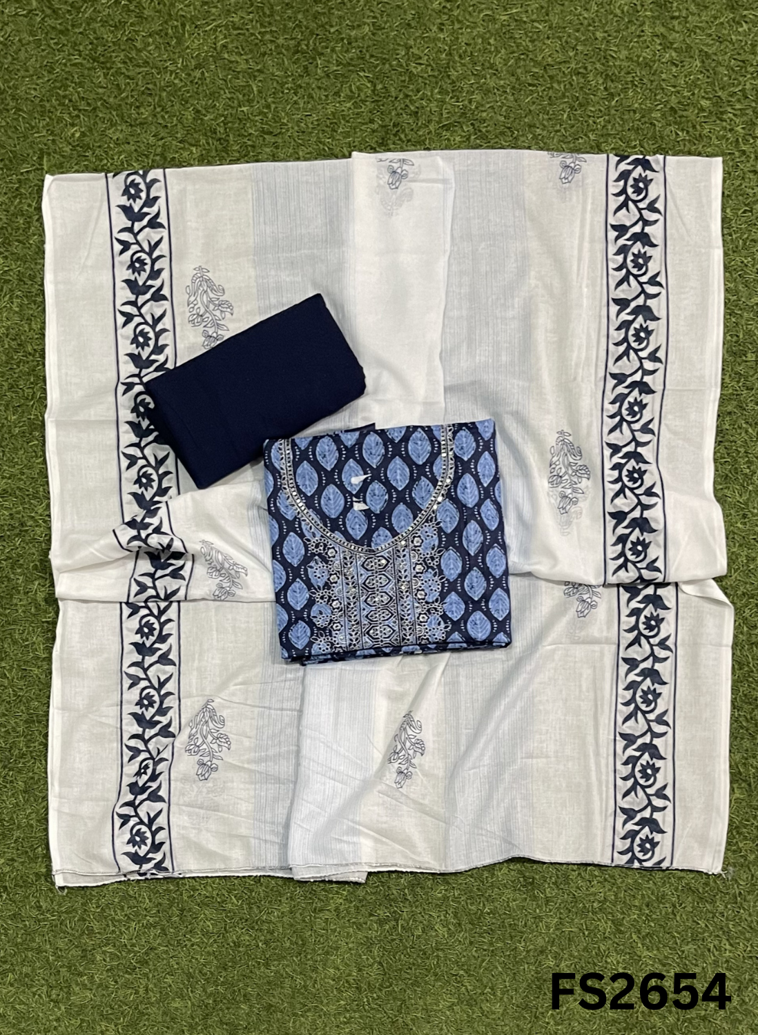 FS2654 | NAVY BLUE | Cotton Suit | Casual wear  | Summer Suits | Regular  wear
