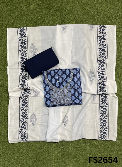 FS2654 | NAVY BLUE | Cotton Suit | Casual wear  | Summer Suits | Regular  wear