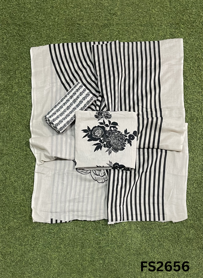 FS2656 | BLACK | Cotton Suit | Casual wear | Summer Suits | Regular wear