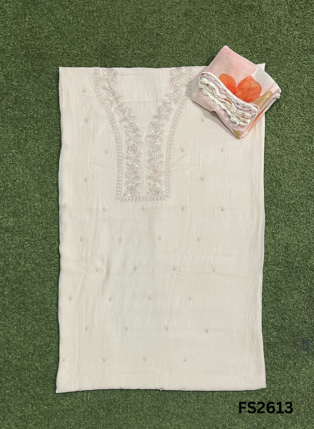FS2613 | Cream | Mal  Cotton Suit | Casual Wear | Summer Suits | Regular wear