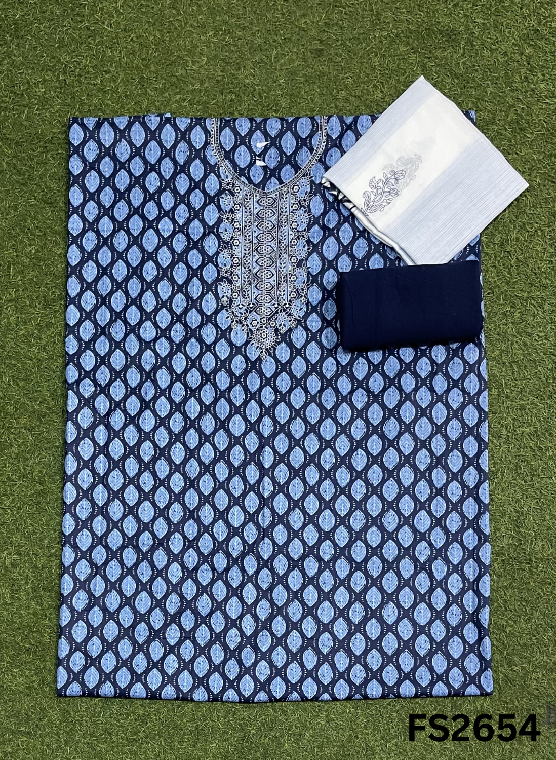 FS2654 | NAVY BLUE | Cotton Suit | Casual wear  | Summer Suits | Regular  wear
