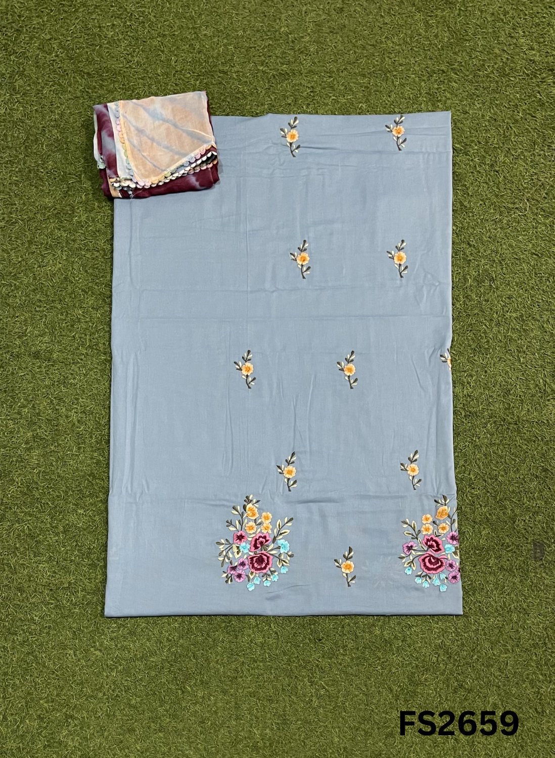 FS2659 | POWDER BLUE | Cotton Suit | Casual wear | Summer Suits | Regular wear