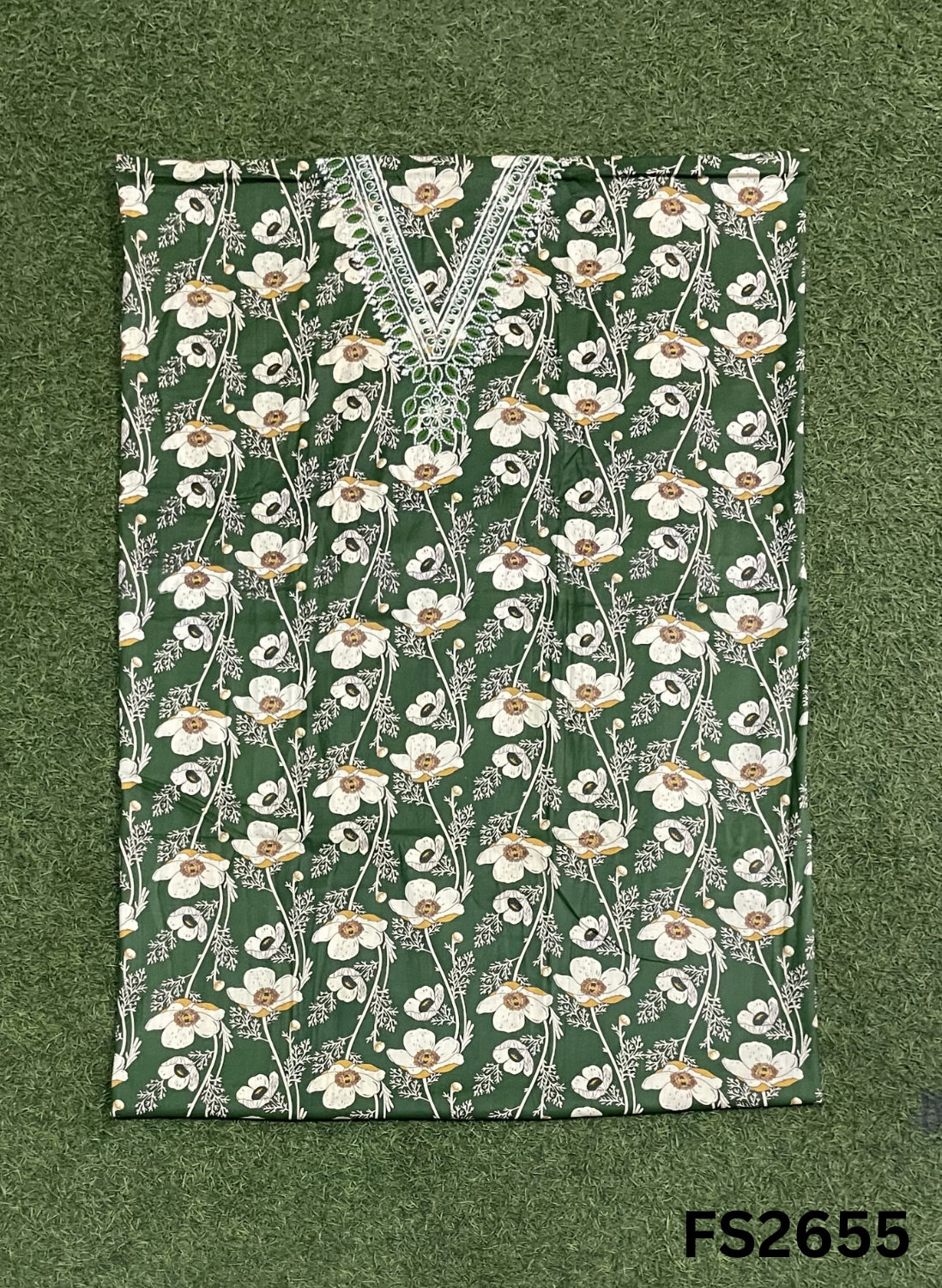 FS2655 | GREEN | Cotton Suit | Casual wear  | Summer Suits | Regular wear