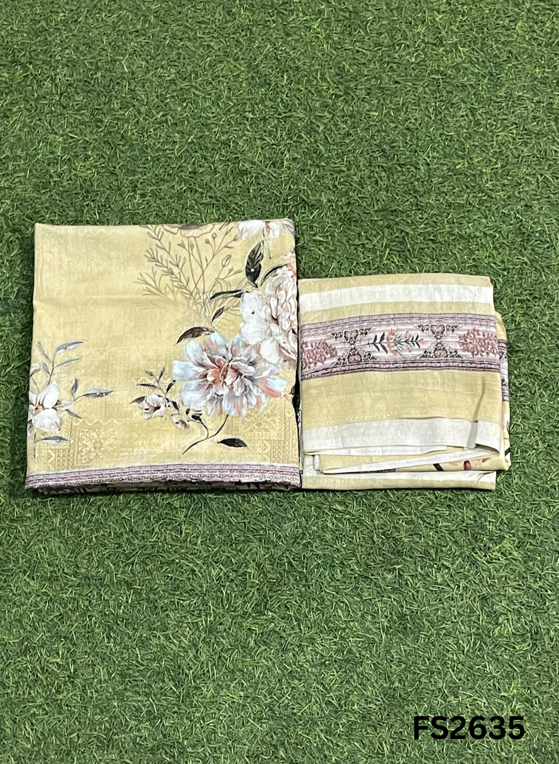FS2635 | LIGHT YELLOW | Cotton Suit | Casual wear  | Summer Suits | Regular wear
