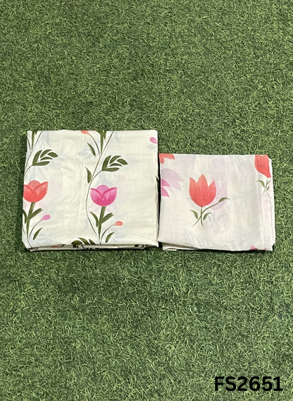 FS2651 | OFF WHITE | Cotton Suit | Casual wear  | Summer Suits | Regular  wear