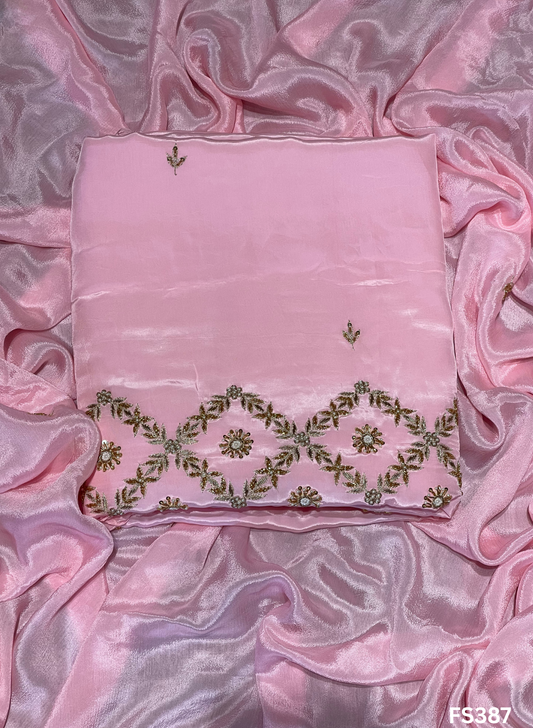 FS387 | Baby-Pink | Crepe | Suit | Wedding | Party Wear | Ring Ceremony | Festival Suit