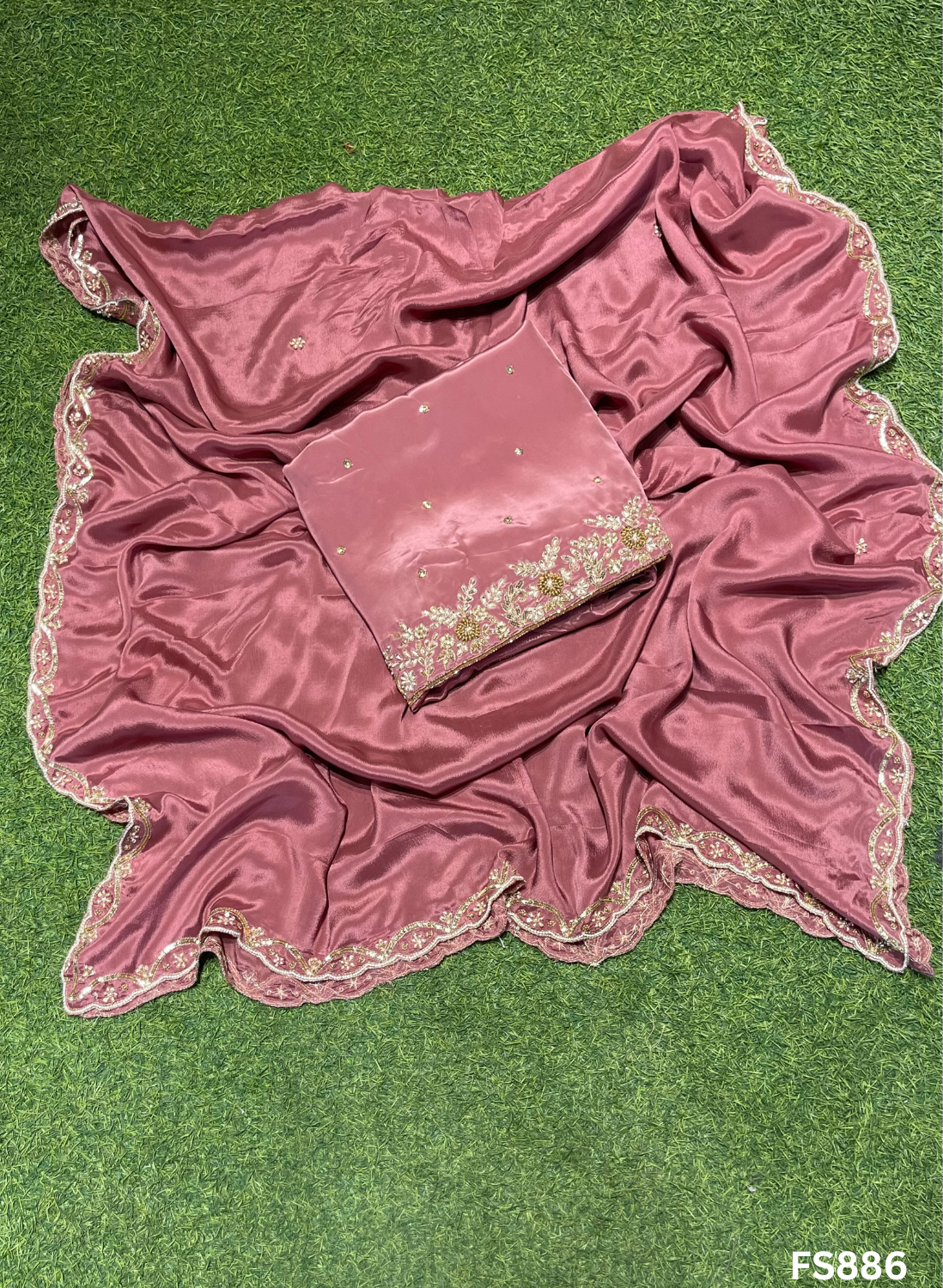 FS886 |  Crepe Suit | Wedding | Party Wear | Ring Ceremony | Festival Suit | Allover suit |