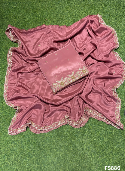 FS886 |  Crepe Suit | Wedding | Party Wear | Ring Ceremony | Festival Suit | Allover suit |