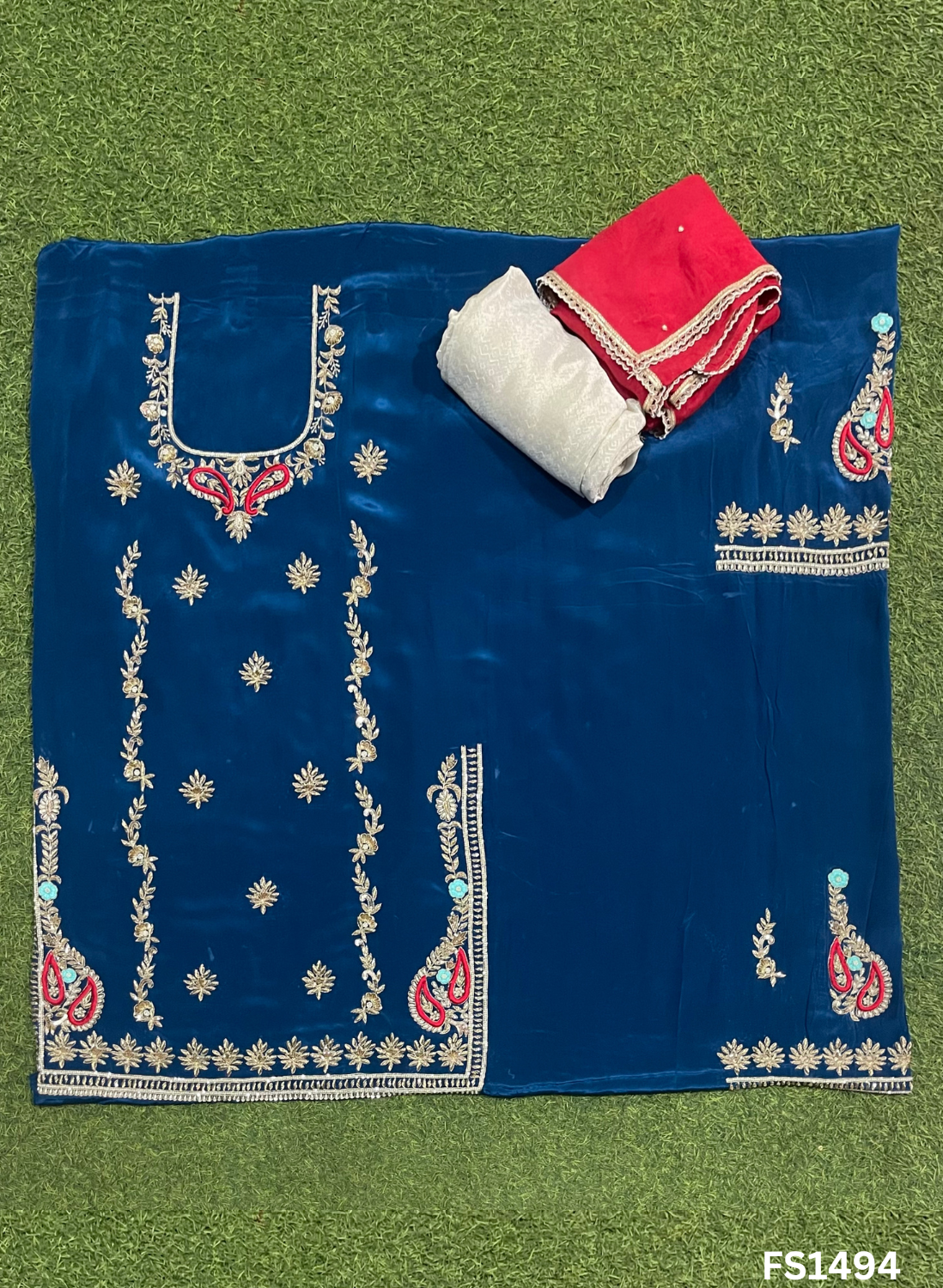 FS1494 | Crepe | Party Wear | Wedding | Jaggo | Ring Ceremony | Festival