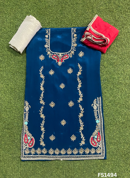 FS1494 | Crepe | Party Wear | Wedding | Jaggo | Ring Ceremony | Festival