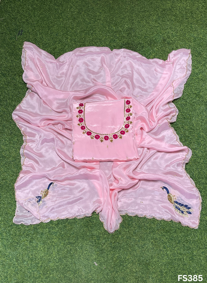 FS385 | Baby-Pink | Crepe | Suit | Wedding | Party Wear | Ring Ceremony | Festival Suit