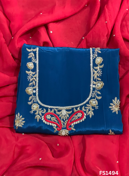 FS1494 | Crepe | Party Wear | Wedding | Jaggo | Ring Ceremony | Festival