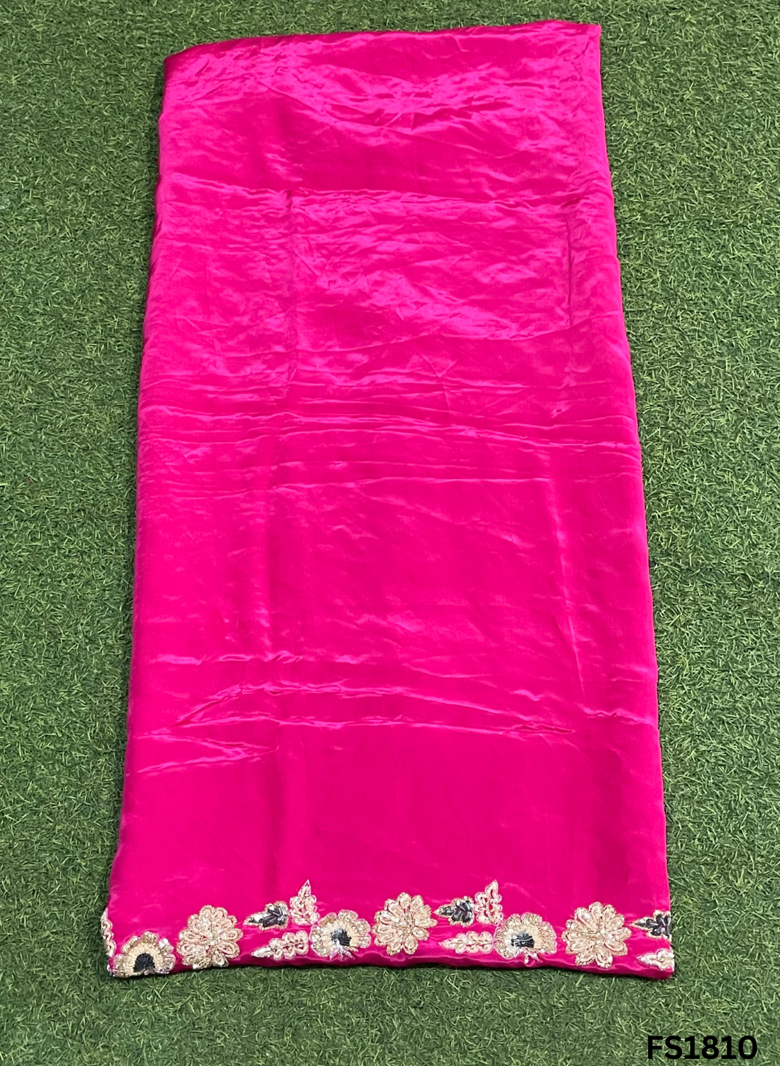 FS1810 | Hot-Pink | Crepe Suit | Hand-Work | Party Wear | Wedding | Ring Ceremony | Festival | Bridal Suit