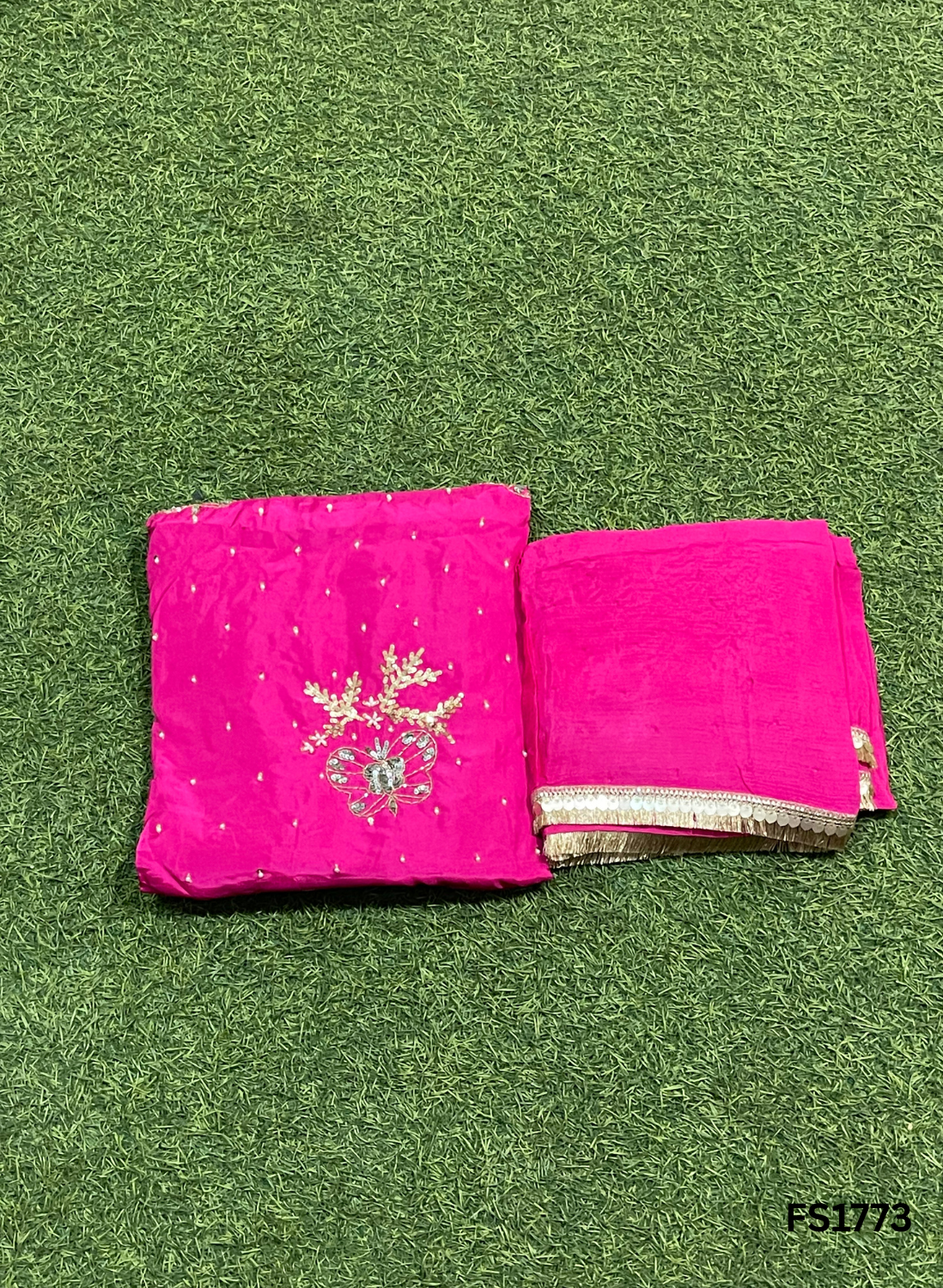 FS1773 | Purple | Crepe Suit | Hand-Work | Party Wear | Wedding | Ring Ceremony | Festival | Bridal Suit