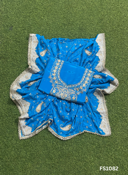 FS1082 | Crepe Suit | Wedding | Party Wear | Ring Ceremony | Festival Suit | Allover suit |