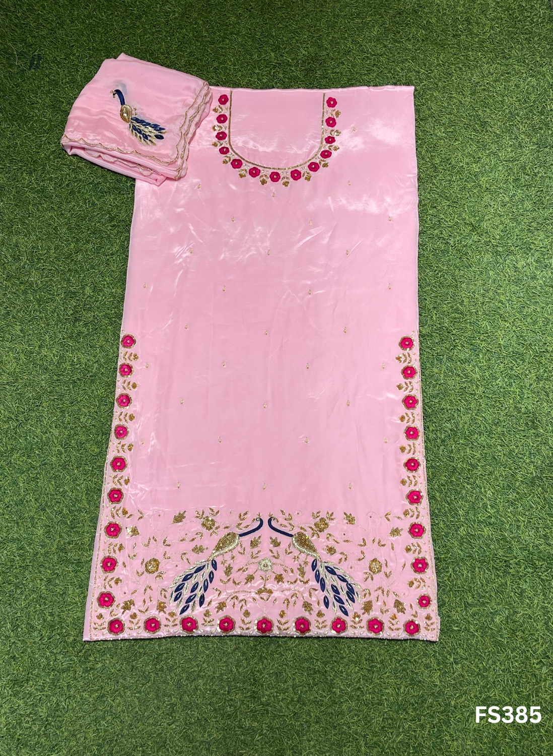 FS385 | Baby-Pink | Crepe | Suit | Wedding | Party Wear | Ring Ceremony | Festival Suit