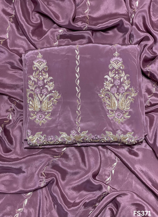 FS371 | Purple | Crepe Suit | Wedding | Party Wear | Ring Ceremony | Festival Suit | Allover suit |