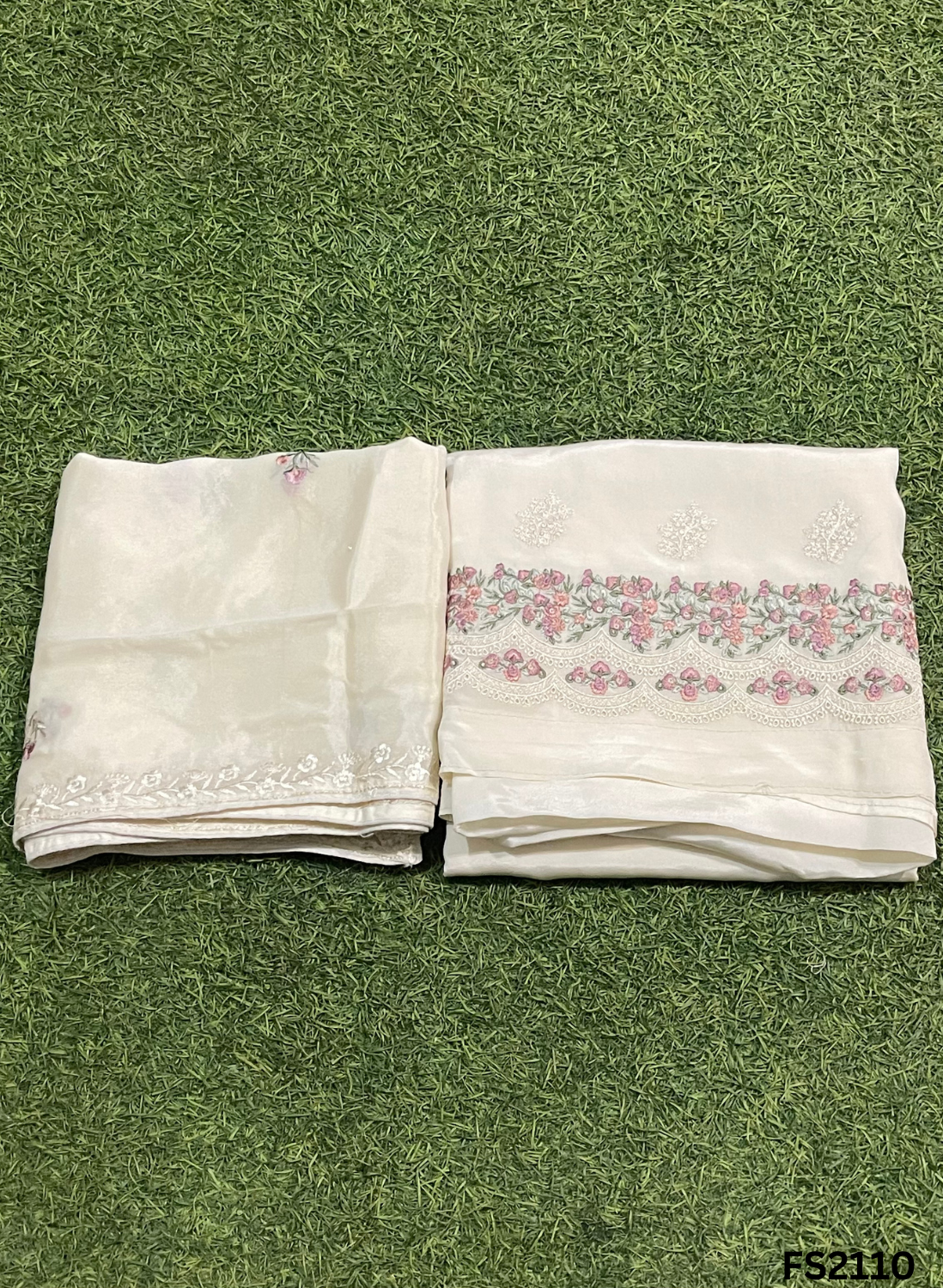 FS2110 | Grey | Crepe Suit | Hand-Work | Party Wear | Wedding | Ring Ceremony | Festival | Bridal Suit