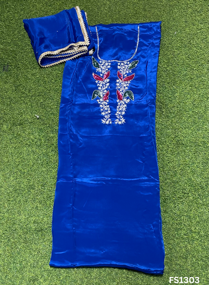FS1303 | Royal Blue | Crepe Suit | Pearl Work | Party Wear | Wedding | Ring Ceremony | Festival
