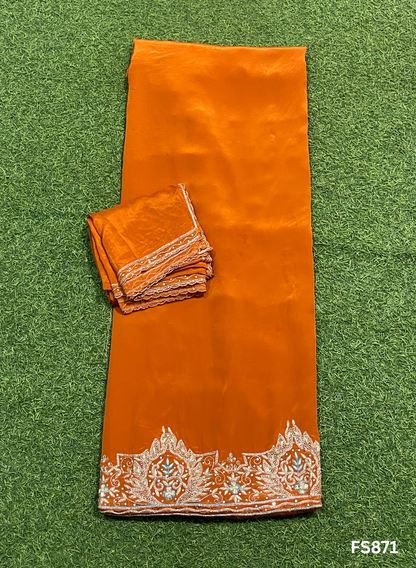 FS871 | Rust | Crepe Suit | Wedding | Party Wear | Ring Ceremony | Festival Suit | Allover suit |&nbsp;
