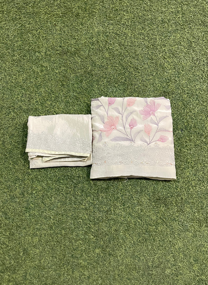 FS2112  | Cream | Crepe Suit | Hand-Work | Party Wear | Wedding | Ring Ceremony | Festival | Bridal Suit