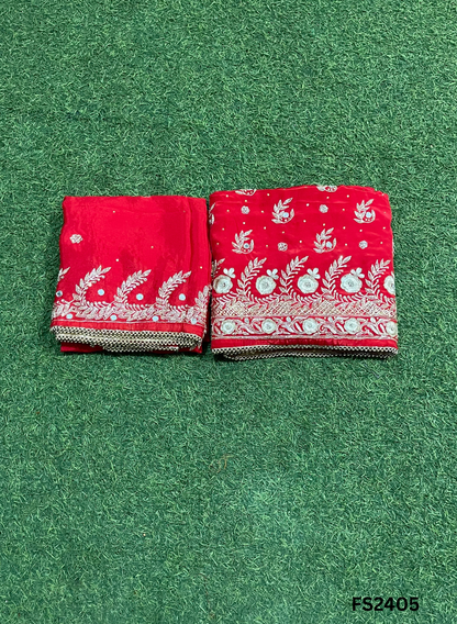FS2405 | Mustred | Crepe Suit | Wedding | Party Wear | Ring Ceremony | Festival Suit | Allover suit